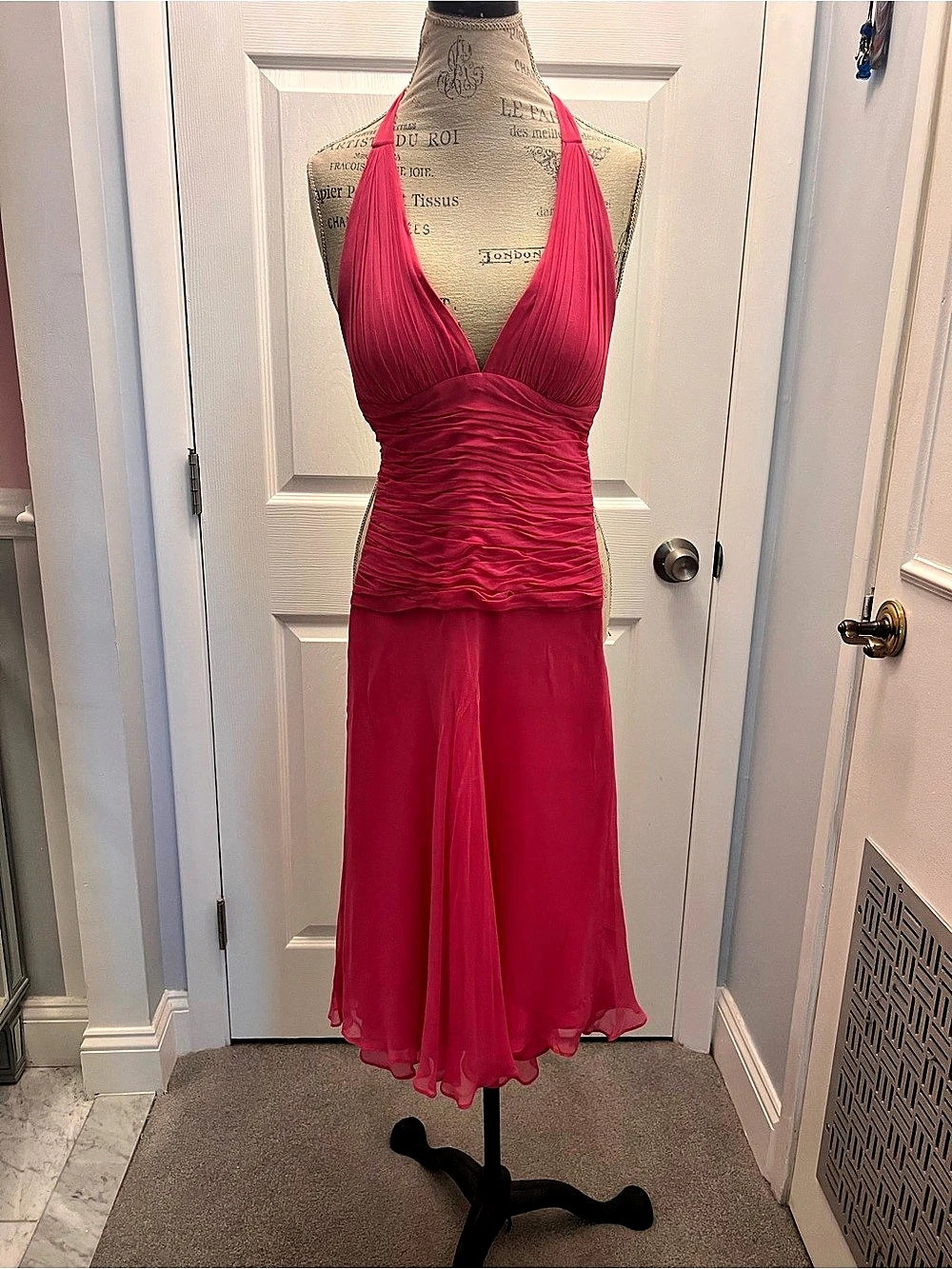 Cache’ Halter Maxi Dress in Pink Size 2
